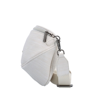 Mestská ľadvinka na pohodlné nosenie crossbody Carmelo materiál syntetická koža zapínanie na zips farba biela veľkosť malá 4399 K Z boku