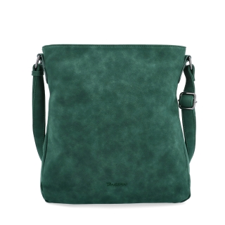 Štýlová crossbody kabelka s čistým dizajnom Tangerin materiál syntetická koža zapínanie na zips farba zelená veľkosť stredná 1101 TZE Spredu