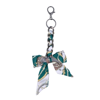 Prívesok na kabelku s mašľou a karabínkou Indee materiál textil farba multicolor D014