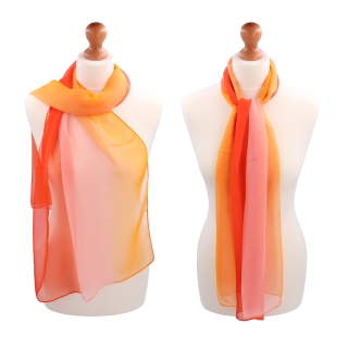 Ľahká farebná šatka Noelia Bolger materiál polyester farba oranžová KL503 - 03