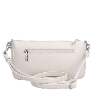 Malá crossbody kabelka s ozdobnou retiazkou Le Sands materiál syntetická koža zapínanie na zips farba béžová veľkosť malá 7714 BE Zozadu