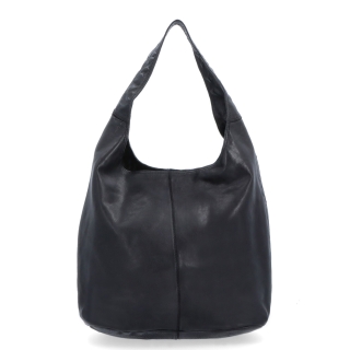 Veľká prešívaná kožená shopper kabelka Noelia Bolger materiál kože zapínanie na zips farba čierna veľkosť veľká NB 2077 C Spredu