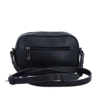 Malá kožená crossbody kabelka so zipsami Noelia Bolger materiál kože zapínanie na zips farba čierna veľkosť malá NB 3014 C Zozadu