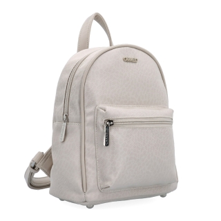 Malý nylonový batoh pre ženy Carmelo materiál nylon zapínanie na zips farba béžová veľkosť malá 6604 BE LE