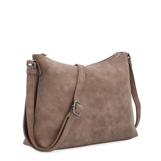 Dámska elegantná crossbody kabelka Tangerin materiál syntetická koža zapínanie na zips farba hnedá veľkosť malá 1110 H