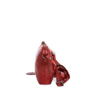Kožená crossbody s čistými líniami Noelia Bolger materiál kože zapínanie na zips farba červená veľkosť malá NB 2414 CV Z boku