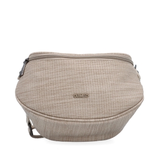 Mestská ľadvinka na pohodlné nosenie crossbody Carmelo materiál syntetická koža zapínanie na zips farba béžová veľkosť malá 4399 BE Spredu