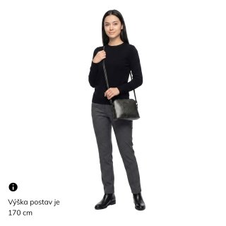 Malá crossbody kabelka s minimalistickým dizajnom Le Sands materiál syntetická koža zapínanie na zips farba modrá veľkosť malá 4611 TM Na postave