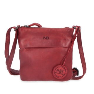 Malá kožená crossbody so zapínaním na zips Noelia Bolger materiál kože zapínanie na zips farba červená veľkosť malá NB 2090 CV Spredu