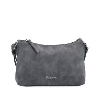 Malá elegantná crossbody kabelka Tangerin materiál syntetická koža zapínanie na zips farba sivá veľkosť malá 1109 ANT Spredu
