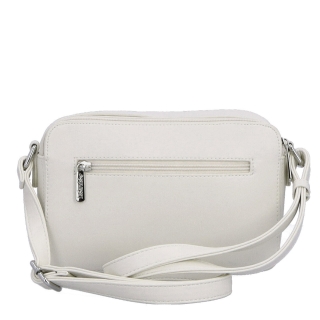 Praktická crossbody kabelka s dvoma vreckami Le Sands materiál syntetická koža zapínanie na zips farba béžová veľkosť malá 7717 BE Zozadu