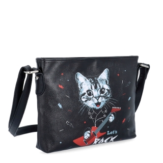 Crossbody kabelka s veselým potiskom Indee materiál syntetická koža zapínanie na zips farba multicolor veľkosť malá 9306 04 C