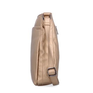 Crossbody kabelka s nastaviteľným popruhom Tangerin materiál syntetická koža zapínanie na zips farba metalíza veľkosť stredná 8049 ZL Z boku