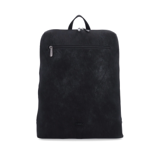 Moderný batoh s priehradkou na notebook Carmelo materiál syntetická koža zapínanie na zips farba čierna veľkosť veľká 4673 C Spredu