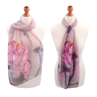 Štýlová dámska šatka pre každý outfit Noelia Bolger materiál polyester farba fialová KL501 - 04