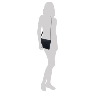 Minimalistická crossbody kabelka zo syntetiky Carmelo materiál syntetická koža zapínanie na zips farba zelená veľkosť malá 4333 SZE Na postave