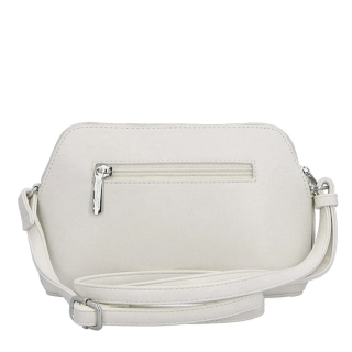 Jemná, minimalistická crossbody kabelka Le Sands materiál syntetická koža zapínanie na zips farba béžová veľkosť malá 7718 BE Zozadu