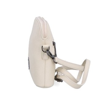 Malá kožená crossbody kabelka Noelia Bolger materiál kože zapínanie na zips farba béžová veľkosť malá NB 3017 K Z boku