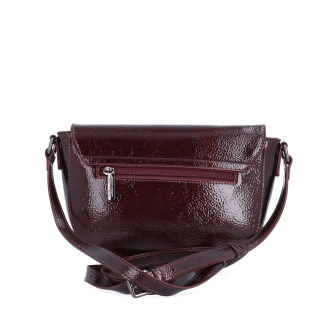 Elegantná crossbody kabelka s chlopňou Le Sands materiál syntetická koža zapínanie s chlopňou farba vínová veľkosť malá 4647 BO Zozadu