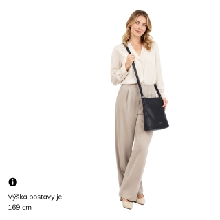 Crossbody kabelka s prehľadným vnútrom Tangerin materiál syntetická koža zapínanie na zips farba sivá veľkosť stredná 8051 ANT Na postave