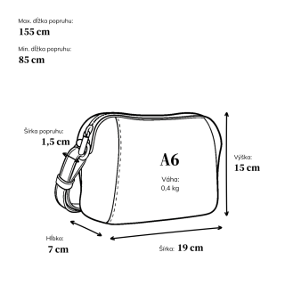 Menšia crossbody kabelka s dvoma vreckami Le Sands materiál syntetická koža zapínanie na zips farba béžová veľkosť malá 7716 BE Rozmery