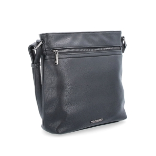 Menší crossbody kabelka Tangerin materiál syntetická koža zapínanie na zips farba čierna veľkosť stredná 8022 C