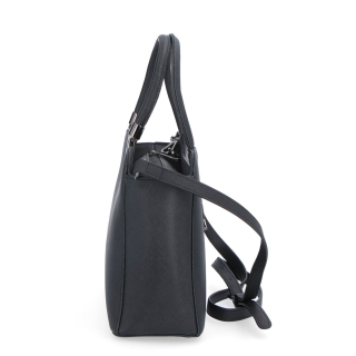 Elegantná kabelka do ruky Noelia Bolger materiál kože zapínanie na zips farba čierna veľkosť malá NB 0040 C Z boku