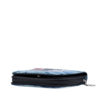 Denim veselá peněženka s potlačou Indee materiál textil zapínanie na cvok farba multicolor veľkosť malá 9204 01