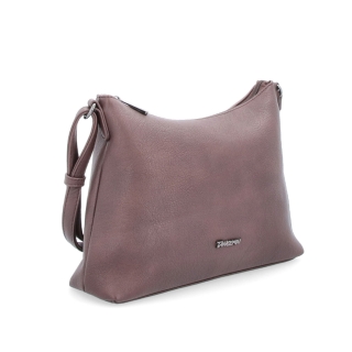 Elagantná crossbody kabelka Tangerin materiál syntetická koža zapínanie na zips farba hnedá veľkosť malá 8029 TH