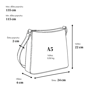 Kožená crossbody kabelka Noelia Bolger materiál kože zapínanie na zips farba nude veľkosť malá NB 0074 N Rozmery