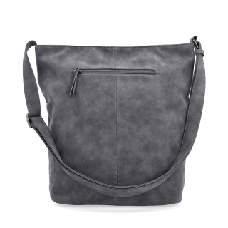 Praktická crossbody taška zo syntetického materiálu Tangerin materiál syntetická koža zapínanie na zips farba sivá veľkosť veľká 1108 ANT Zozadu