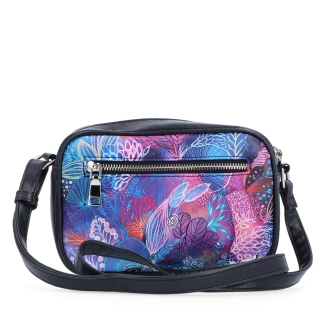 Moderná kabelka s veselou potlačou Indee materiál syntetická koža zapínanie na zips farba multicolor veľkosť malá 9304 03 C