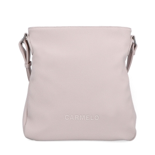 Dizajnová crossbody kabelka Carmelo materiál syntetická koža zapínanie na zips farba ružová veľkosť stredná 4271 LI Spredu