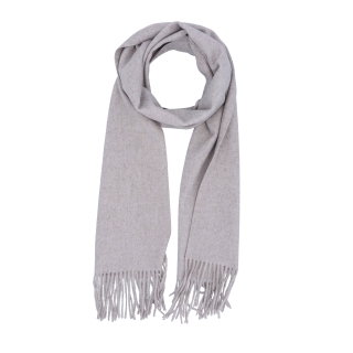 Elegantný jednofarebný šál so strapcami Noelia Bolger materiál Polyester s prímesou vlny farba sivá KZ003 - 03