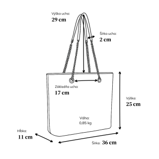 Štýlová shopper kabelka cez rameno Le Sands materiál syntetická koža zapínanie na zips farba vínová veľkosť veľká 4641 BO Rozmery