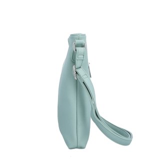 Crossbody kabelka so zipsom Carmelo materiál syntetická koža zapínanie na zips farba zelená veľkosť malá 4324 SZE Z boku