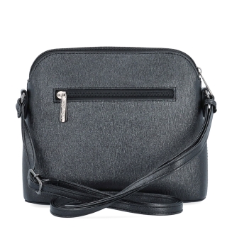 Elegantná crossbody kabelka s čistým dizajnom Le Sands materiál syntetická koža zapínanie na zips farba čierna veľkosť malá 4607 C Zozadu