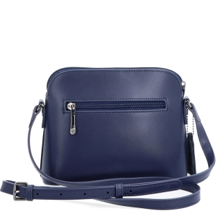 Kožená crossbody kabelka Noelia Bolger Noelia Bolger materiál kože zapínanie na zips farba modrá veľkosť malá NB 0096 TM Zozadu