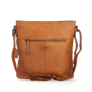 Kožená crossbody kabelka vo vintage štýle Noelia Bolger materiál kože zapínanie na zips farba žltá veľkosť malá NB 2001 ZLU Zozadu