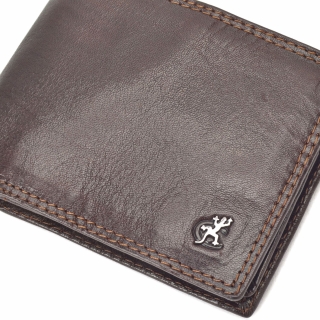 Kožená peňaženka na šírku Cosset materiál kože zapínanie Bez zapínania farba hnedá veľkosť malá 4505 Komodo H Logo