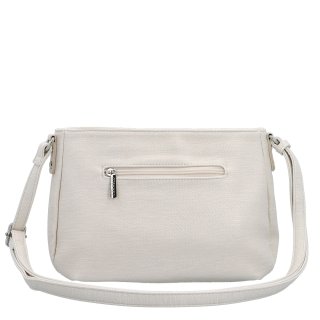 Praktická a elegantná crossbody kabelka Carmelo materiál syntetická koža zapínanie na zips farba béžová veľkosť stredná 4605 K Zozadu