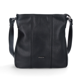 Crossbody kabelka s prešívaním Tangerin materiál syntetická koža zapínanie na zips farba čierna veľkosť stredná 8004 C Spredu