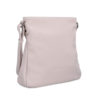 Dizajnová crossbody kabelka Carmelo materiál syntetická koža zapínanie na zips farba ružová veľkosť stredná 4271 LI