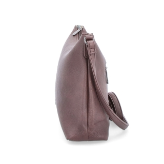 Elagantná crossbody kabelka Tangerin materiál syntetická koža zapínanie na zips farba hnedá veľkosť malá 8029 TH Z boku