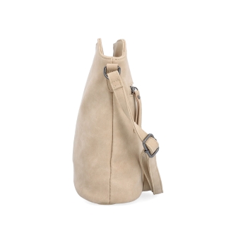Malá elegantná kabelka s minimalistickým dizajnom Tangerin materiál syntetická koža zapínanie na zips farba béžová veľkosť malá 1107 BE Z boku