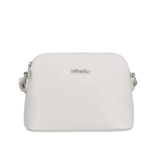 Minimalistická crossbody kabelka Le Sands materiál syntetická koža zapínanie na zips farba béžová veľkosť malá 7710 BE Spredu