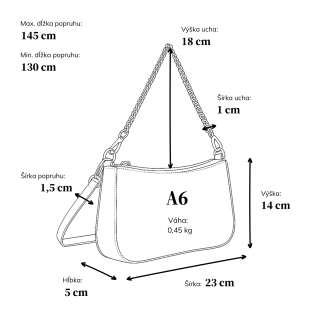 Kožená kabelka cez rameno Noelia Bolger materiál kože zapínanie na zips farba červená veľkosť malá NB 0084 TCV Rozmery