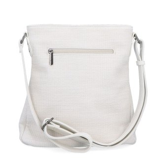 Crossbody kabelka s predným vreckom na zips Carmelo materiál syntetická koža zapínanie na zips farba béžová veľkosť stredná 4309 K Zozadu