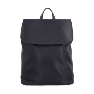 Mestský nylonový batoh v modernom dizajne Carmelo materiál nylon zapínanie na zips farba čierna veľkosť stredná 6608 C Spredu