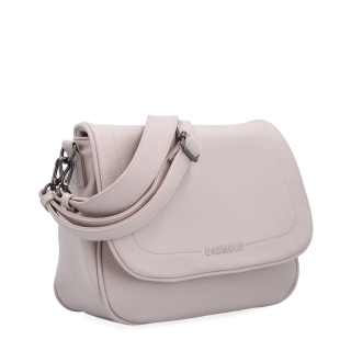 Dámska crossbody kabelka s jemnou štruktúrou Carmelo materiál syntetická koža zapínanie s chlopňou farba ružová veľkosť stredná 4361 LI